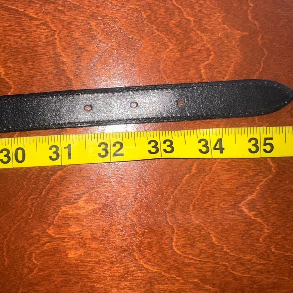“i Santi” Women’s Belt Made In Italy Black With Gold Tone Hardware Size M - Picture 8 of 10